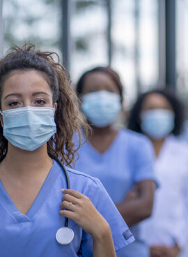 Group of doctors outside