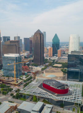 Aerial Downtown Dallas Texas