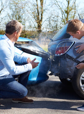 Two Drivers Arguing After Traffic Accident