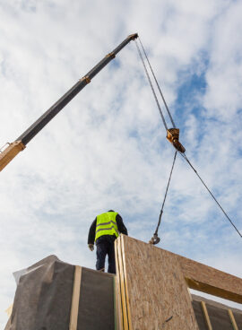 Insulated Panels SIP. Building new frame energy-efficient house